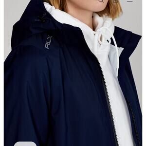 Ralph Lauren RLX Women's Jacket Hooded Windbreaker Water Repellent Golf Coat S/M